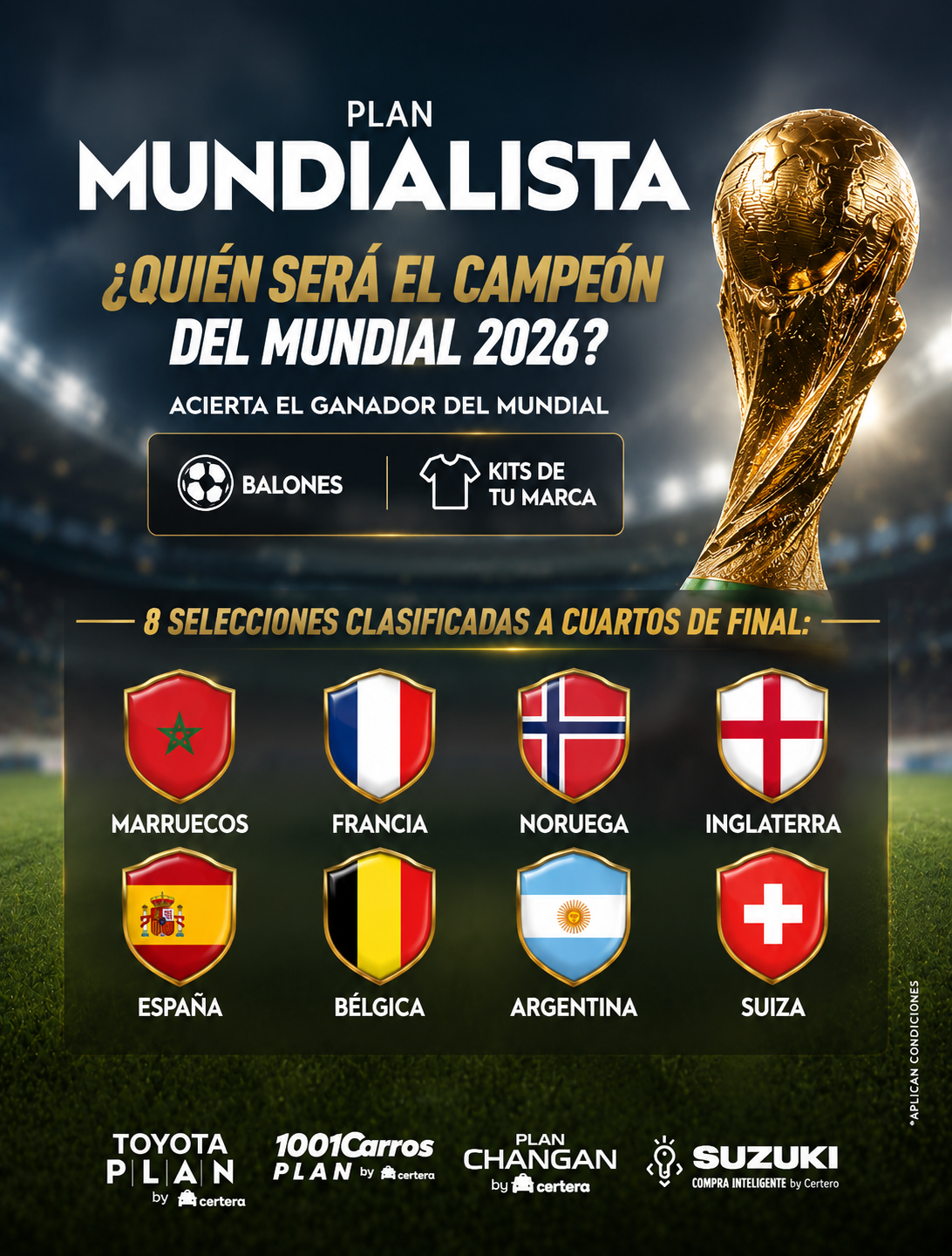 Plan Mundialista by Certero — Acierta el campeón del Mundial 2026